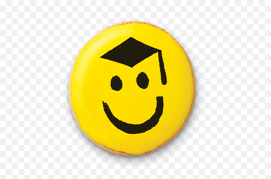 Grad Hat Smile Cookies Dozen Box - Happy Emoji,Emoticon For Fundraising