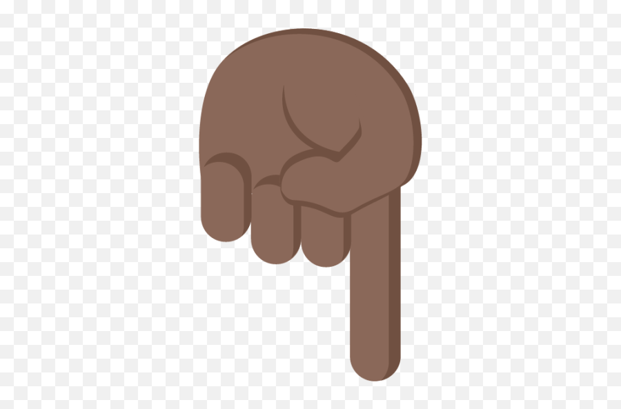 Left Hand Pointing Down Dark Skin Tone - Fist Emoji,Emojis Pointing Right