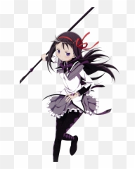 Homura Akemi Only You Renders - Akemi Homura Render Emoji,Do You Want To Make A Contract Kyubey Emoticon