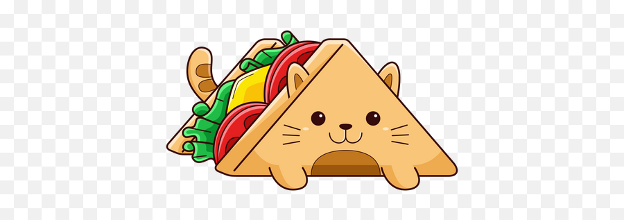 Top 10 Emoji Illustrations - Cute Sandwich Cartoon,Walking Pizza Hotdog Taco Emoji