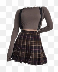 Outfit Skirt Croptop Sticker - Grunge 90s Outfits Polyvore Emoji,Emoji Crop Top And Skirt
