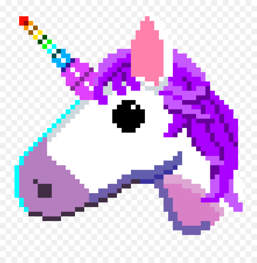 Pixilart - Emoji Unicorn Png Transparente,Unicorn Emoji