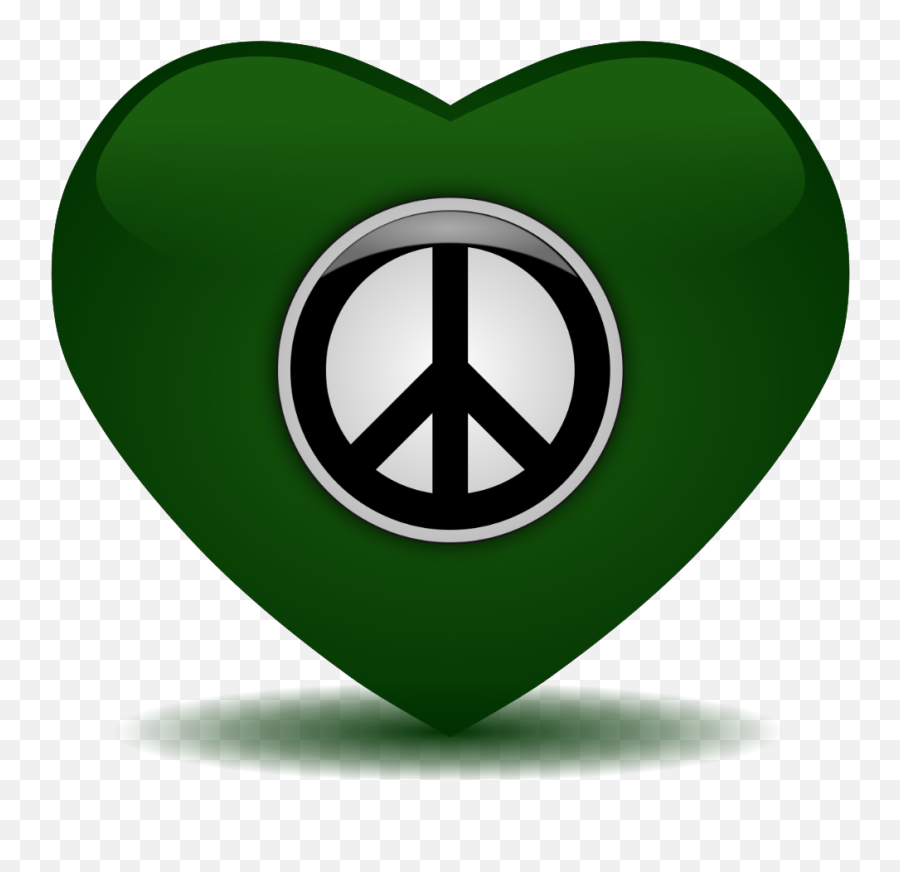 Green Peace Heart Clipart - Full Size Clipart 2358566 Transparent Peace Sign Clipart Emoji,The Beatitudes Using Emojis