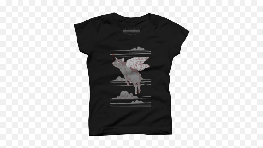 Best Xxl Animals Girlu0027s T - Shirts Design By Humans Mythical Creature Emoji,Flying Pig Emoji