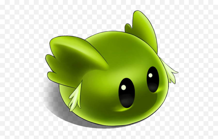 Fluffyblob Opengameartorg - Fictional Character Emoji,Emoticon Green Blob