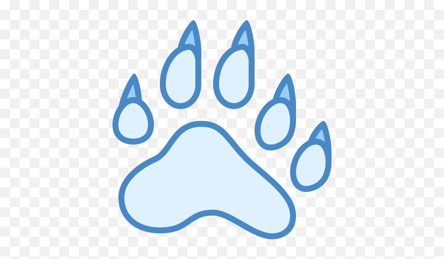 Bear Footprint Icon In Blue Ui Style - Railway Museum Emoji,Bruins With Bear Emojis