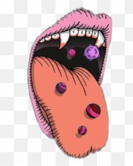 Download Tounge Sticker - Planets Mouth Png Image With No Girly Emoji,Trippy Backgrounds Emojis