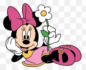 Minnie Mouse Coloring Pages - Minnie Mouse With Flower Emoji,Laying Down Emoji