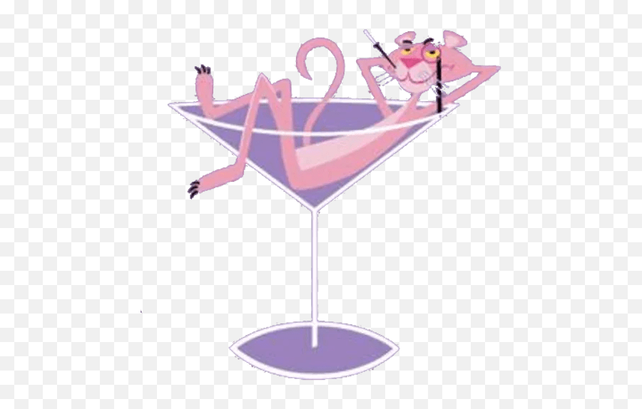 Pink Panther Stickers - Live Wa Stickers Emoji,Cocktail Glass Emoticons
