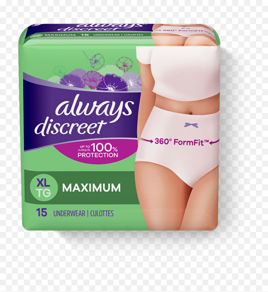 Female Incontinence And Odor Protection Always Discreet Emoji,Cat Emoticon Underwear