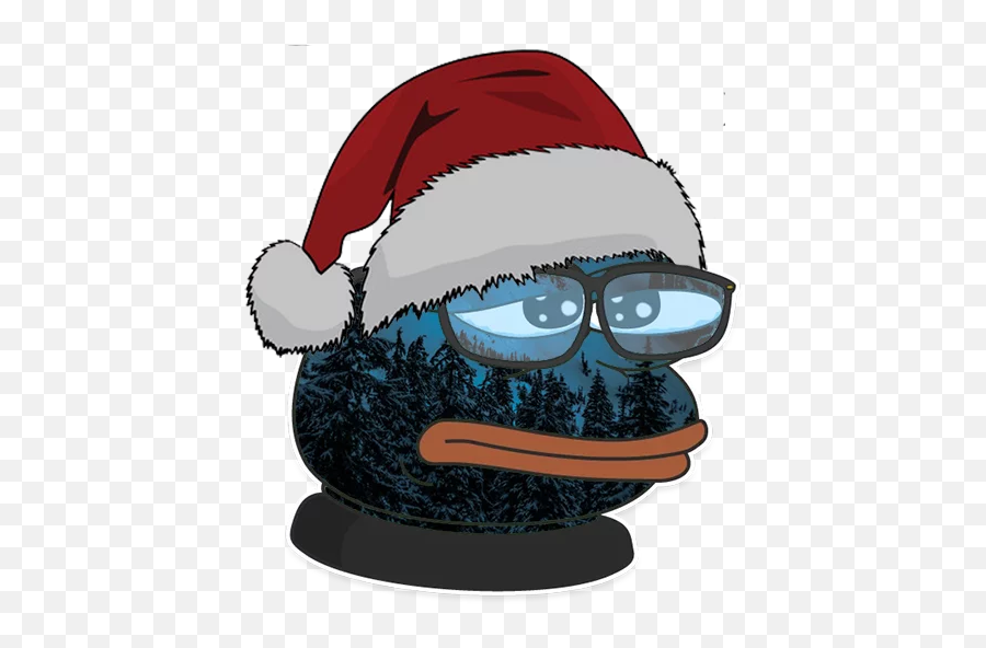 Telegram Sticker From Winter Pepe Pack Emoji,Christmas Themed Pepe's Emoji