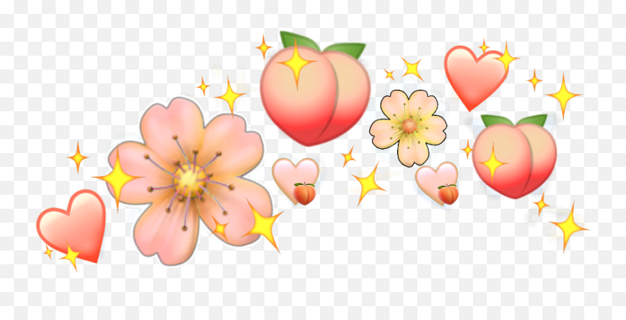 Hearts Flower Peach Stars 304300327014211 By Nayaramartos Emoji,Pink Lemonade Emoji