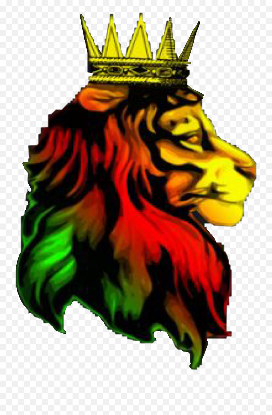 Lion Rasta Reggae King Sticker By Natalie Wilson - Reggae Rasta Lion Emoji,King Emoji Symbol