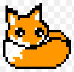 Cute Animal Pixel Art - Pixel Art Fox In Minecraft Emoji,Emoji Pixel Art Grid