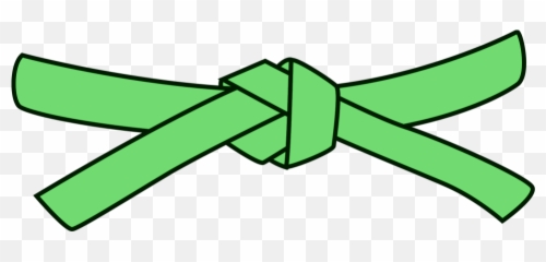 Orange And Green Belt Judo Clipart - Judo Belts Emoji,Wwe Belt Emoji