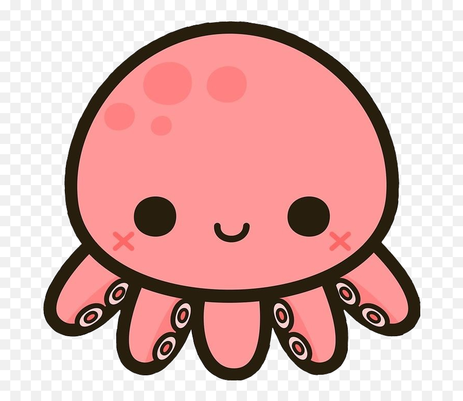 Pulpo Pulpito Kawaii Sticker By Carolinazamudio747 - Cute Octopus Drawing Easy Emoji,Emojis Para Colorear