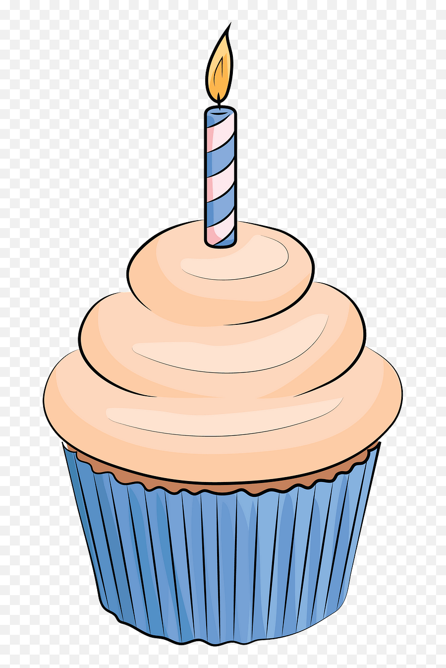 Free Birthday Cupcake Clipart Download Free Clip Art Free - Cupcake With Candle Clipart Emoji,Emoji Decorations For Cupcakes