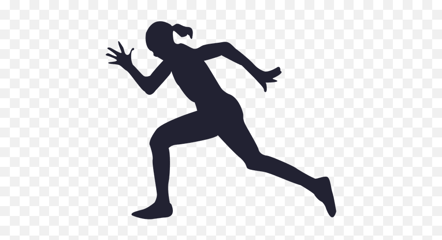 Girl Running - Girl Running Silhouette Transparent Emoji,Girl Running Emoji
