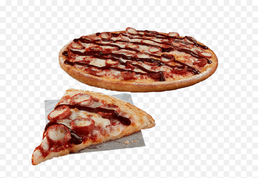 Download Hd Pizza Slice Images - Pizza Sicilian Pizza Bbq Italian Sausage Pizza Dominos Emoji,Bbq Emoji