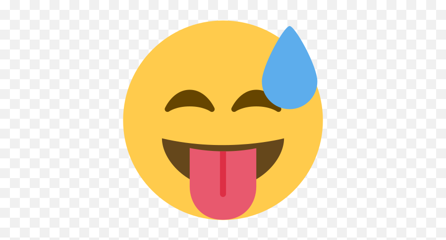Emoji Remix On Twitter Stuck Out Tongue Sweat - Happy,Sweat Emoji Png