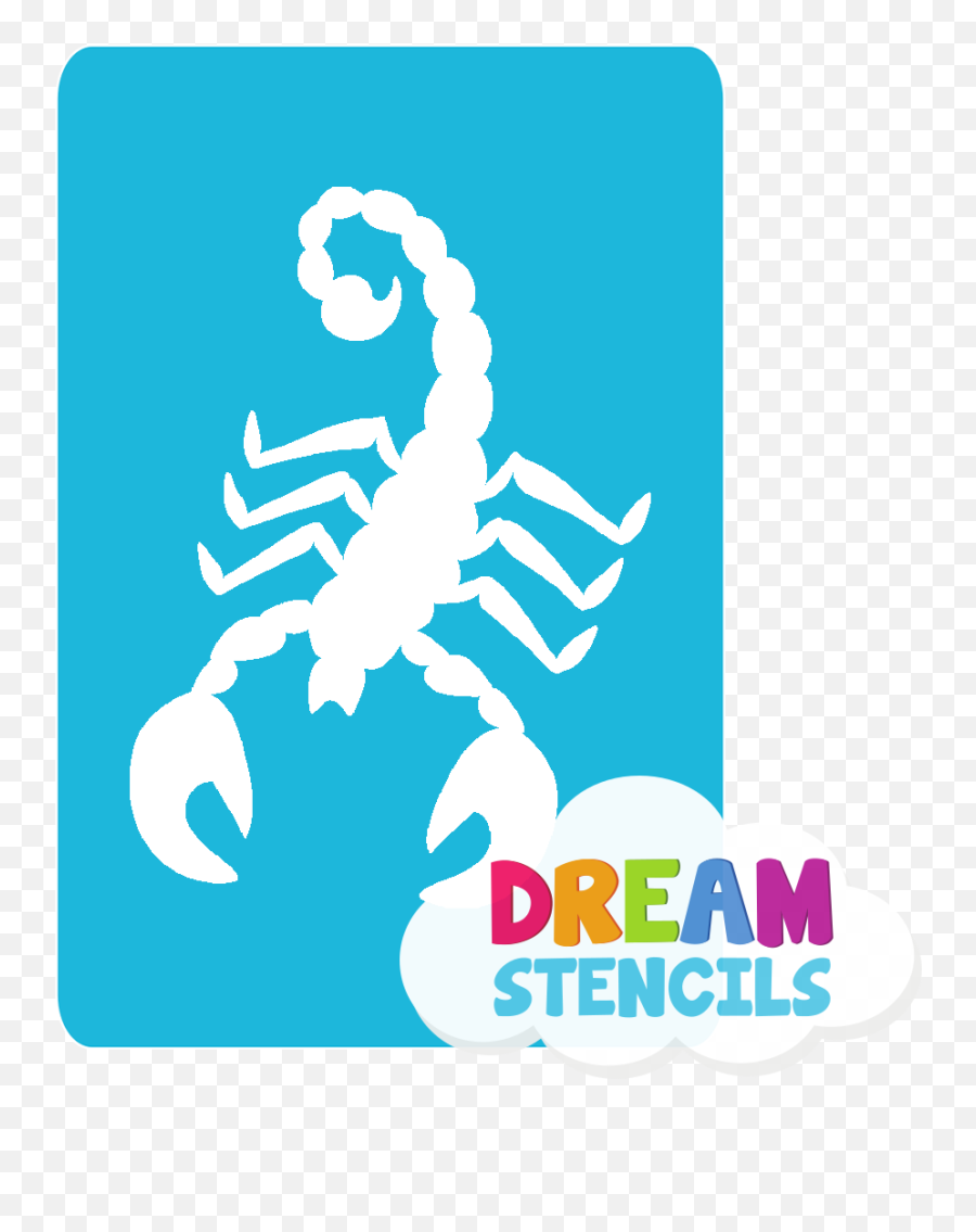 Scorpion - 2 Glitter Tattoo Stencil Hp204 5pc Pack Stencil Emoji,Scorpion Emoji