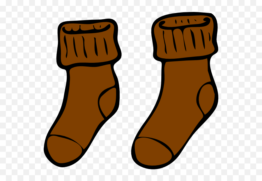 Brown Sock Clip Art At Vector Clip Art Png - Clipartix Socks Clip Art Emoji,Socks Emoji Png