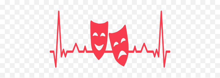 Heartbeat Mask Pair Cardiogram Stroke - Transparent Png Cavalo Batimentos Cardíacos Png Emoji,Heartbeat Emotions Cd Download