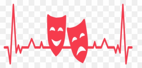 Heartbeat Mask Pair Cardiogram Stroke - Transparent Png Cavalo Batimentos Cardíacos Png Emoji,Heartbeat Emotions Cd Download