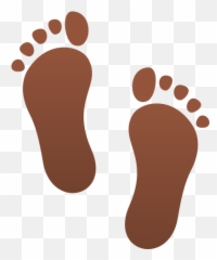Emoji Footprints To Copy Paste - Brown Baby Footprint Clipart,Foot Emoji