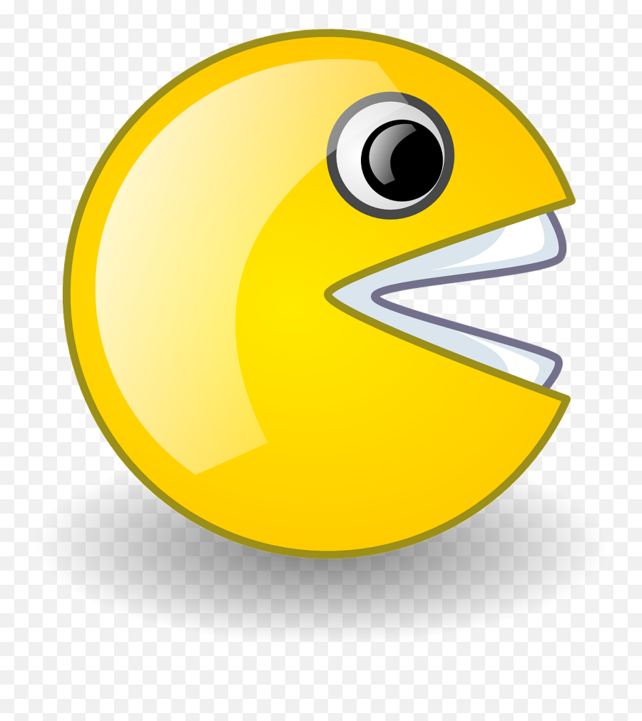 Pac - Pac Man Cartoon Face Emoji,What Does Pacman Emoticon Mean