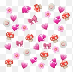 Cute Raining Emoji Muchroom Sticker - Girly,Idiot Emoji
