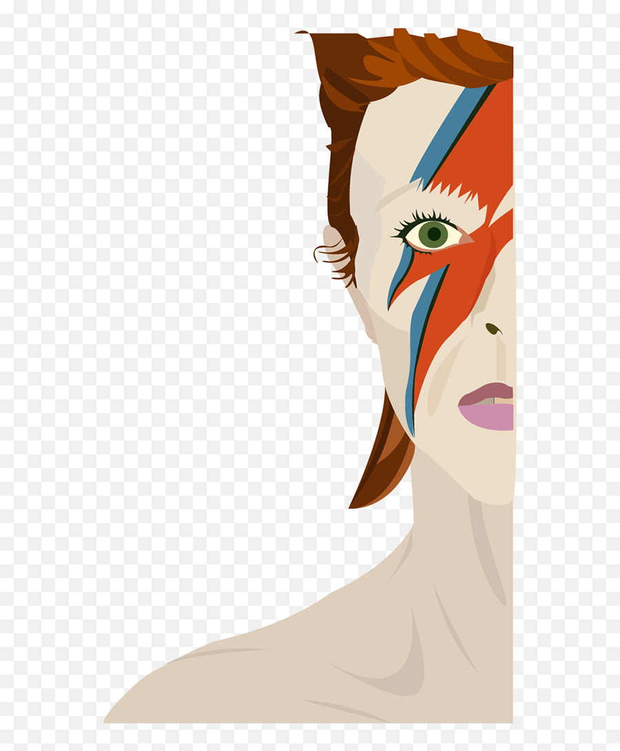 David Bowie Vector Free Clipart - Hair Design Emoji,Bowie Emoji