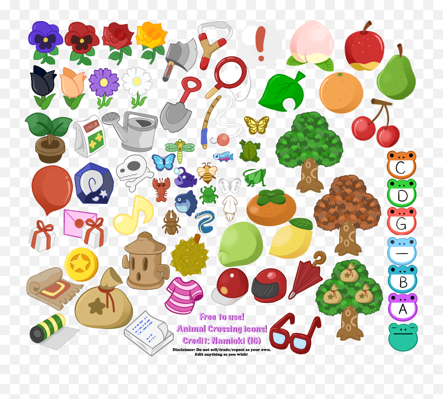 I Drew A Bunch Of Animal Crossing Icons - Icons Animal Crossing Clipart Emoji,Animal Crossing Learning Emotions