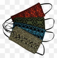 4 - Pack Of Palestinian Embroidery Masks Red Green Blue Palestinian Embroidery Masks Emoji,Embroidery To.ear Emotions
