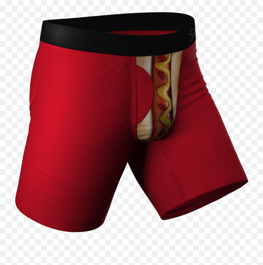 The Coney Islands Hot Dog Ball Hammock Long Boxers - Solid Emoji,Bear+heat Emoji