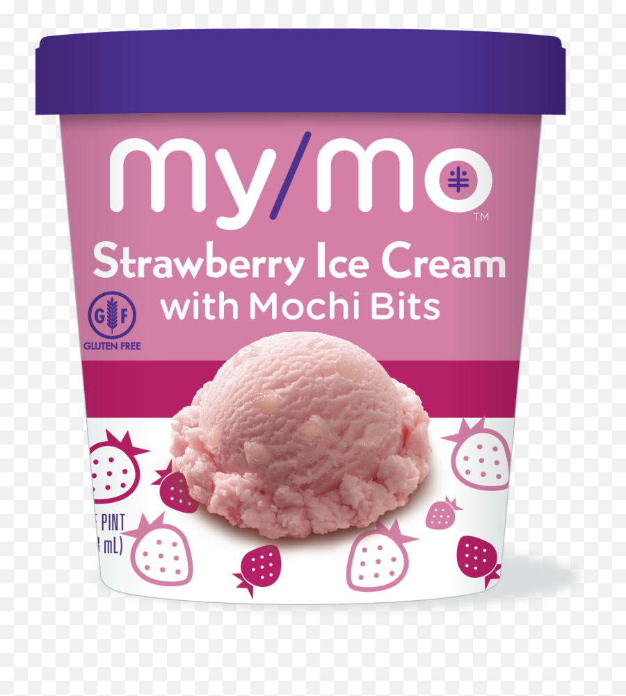 Strawberry Ice Cream With Mochi - Mochi Ice Cream Straberry Emoji,Ice Cream Emoji Changing Pillow