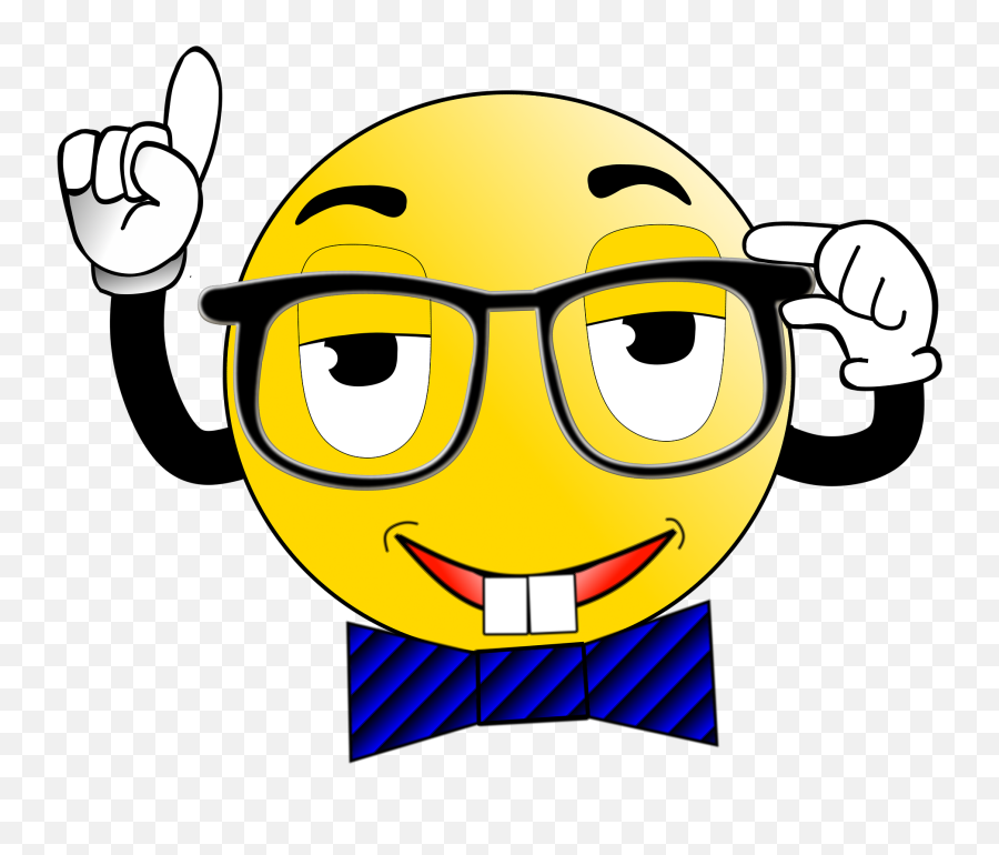 Smiley Nerd Glasses Pc Expert - Smiley Emoji,Working Emoticons