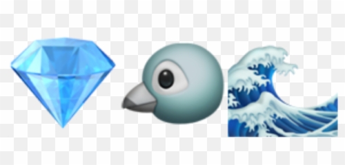 Bird Sea Emoji Iphone Sticker By Irene - Dot,The Bird Emoji