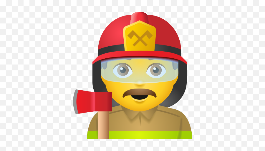 Man Firefighter Icon In Emoji Style - Imagen De Police Officer,Cool Emoji Man