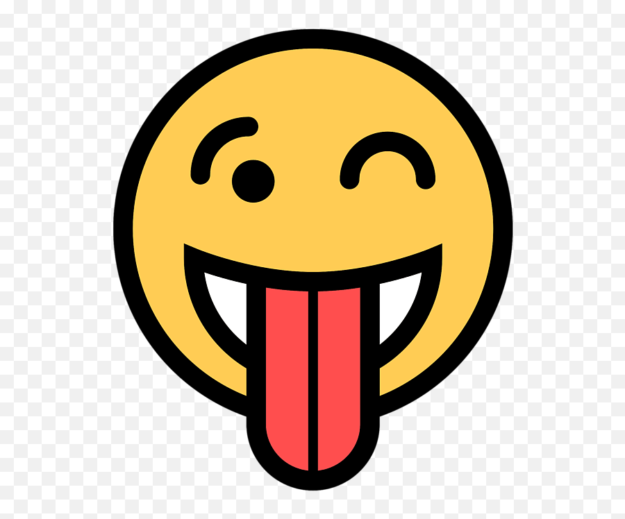 Smiley Face Big Tongue Out And Squinting Joking Happy Face - Smiley Face Tounge Out Emoji,How To Do Tongue Out Emoticon