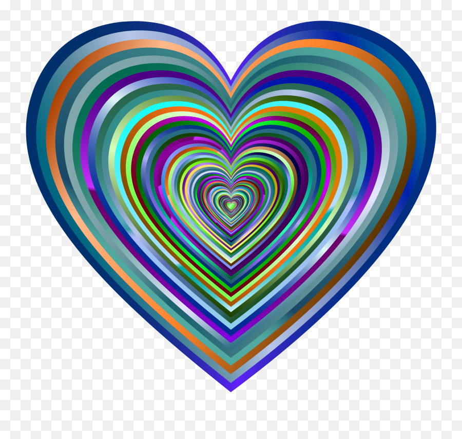 Psychedelic Hearts Tunnel 3 By Gdj Colorful Heart Emoji,Japanese Emoticons Muscle
