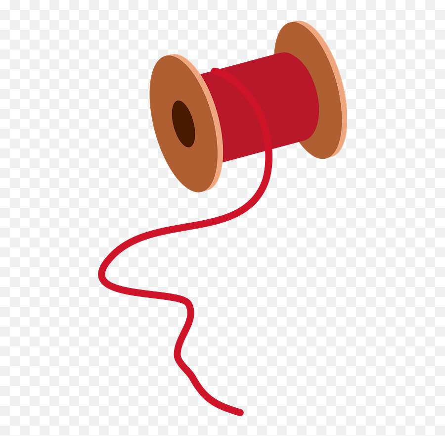 Spool Clipart - Red Spool Thread Transparent Emoji,Thread Emoji