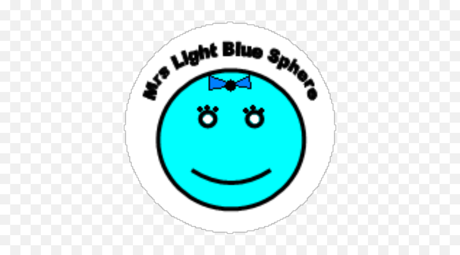 Mrs Light Blue Sphere R U N - Roblox Emoji,Light Emoticon