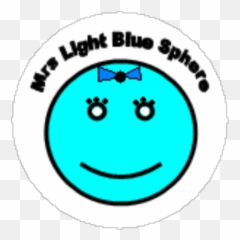 Mrs Light Blue Sphere R U N - Roblox Emoji,Light Emoticon