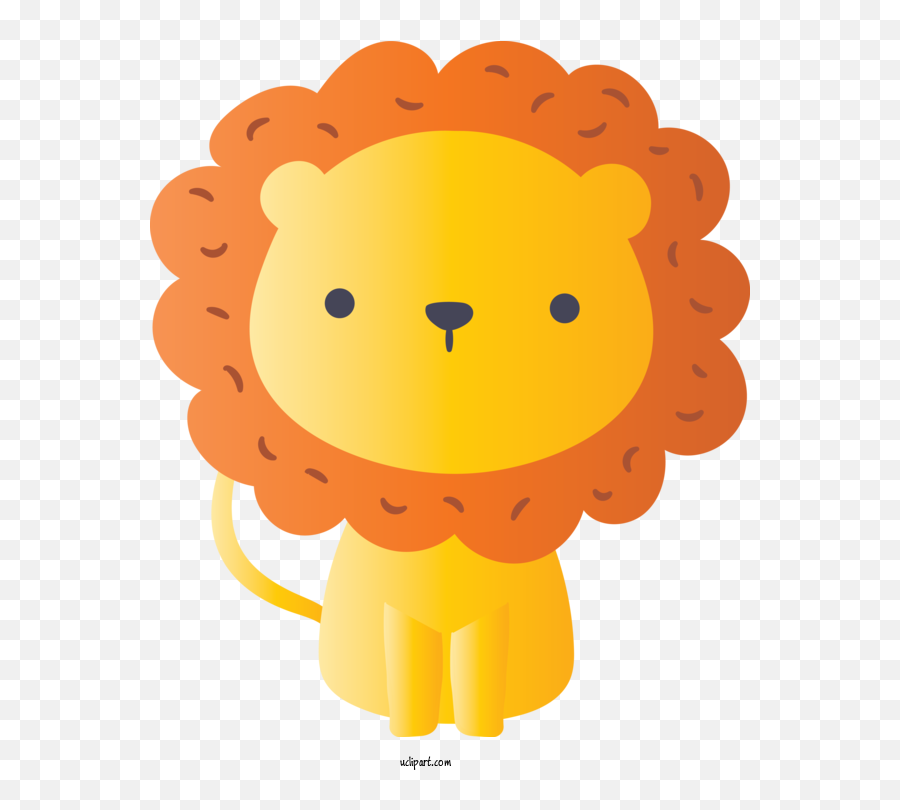 Animals Yellow Cartoon Lion For Lion - Lion Clipart Animals Emoji,Lions Emoticon