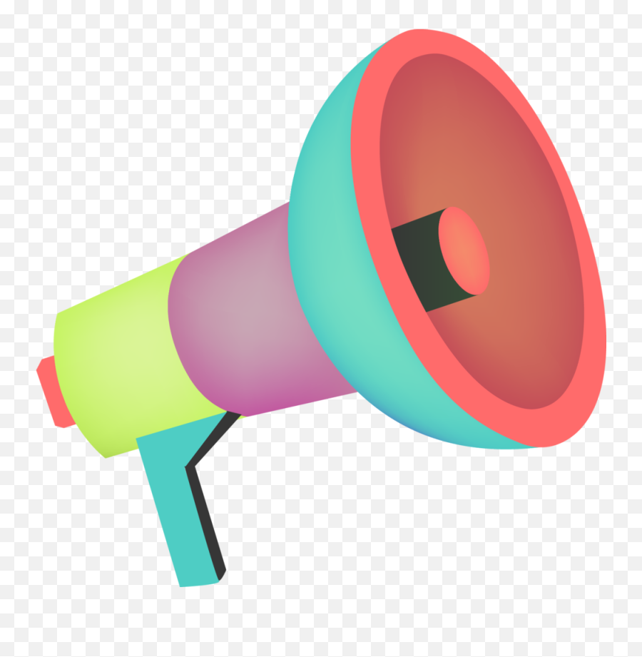 Download Cheer Megaphone Png - Colorful Megaphone Png Png Emoji,Cheer Emojis