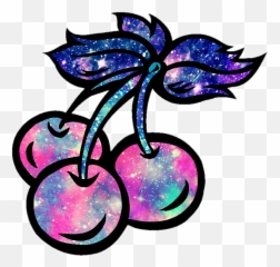 Cherry Cherries Fruit Galaxy Sparkle - Glitter Cherry Png Emoji,Cherry Cherry Cherry Emoji