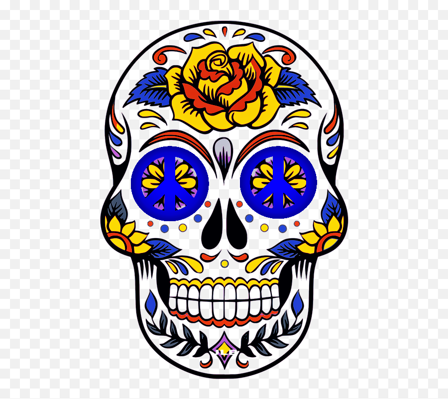 Jlb Sugar Skull Art Skull Art Peace And Love Emoji,Skull And Crossbone Emojis
