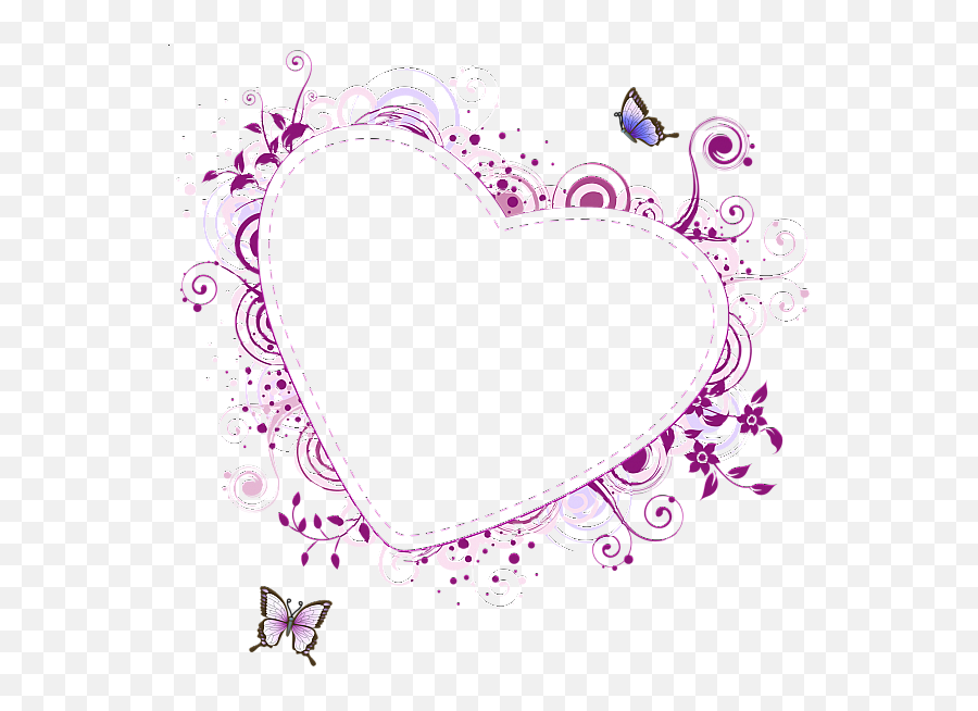 Heart Frame Page Borders Design - Pink Heart Frame Transparent Emoji,Emoji Border