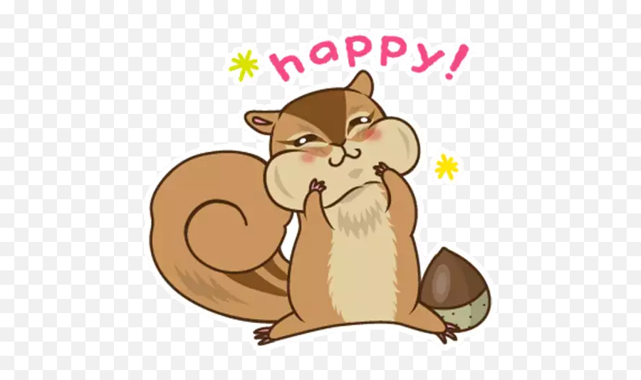 Cute Squirrel - Stickers For Whatsapp Emoji,Instagram Chipmunk Emoji